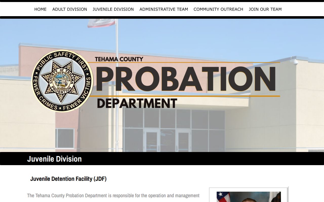 Tehama County Juvenile Detention Facility release information for Siskiyou youth